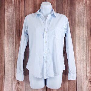 Frank & Eileen Barry Womens Size XS Blue Button Up Long Sleeve Shirt Cotton
